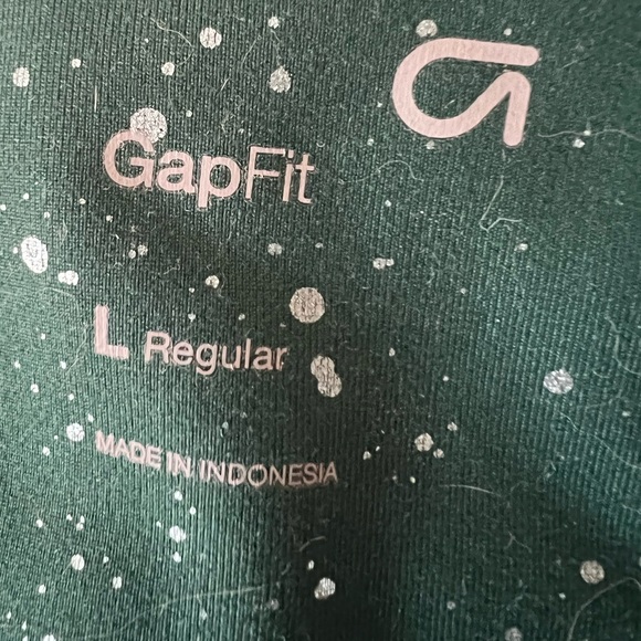 Gap fit sparkly green and silver leggings with hidden key pocket - Picture 2 of 3